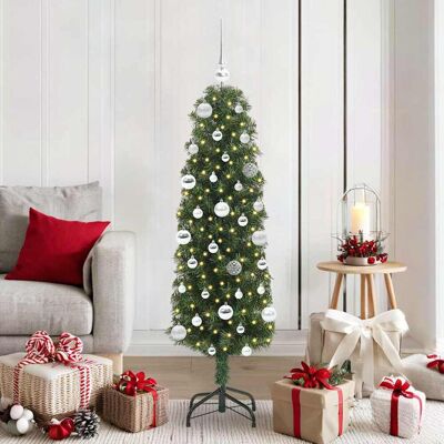 vidaXL Künstlicher Weihnachtsbaum mit 150 LEDs mit Ständer Grün 150 cm - Grün vidaXL Künstlicher Weihnachtsbaum mit 150 LEDs mit Ständer Grün 150 cm - Grün