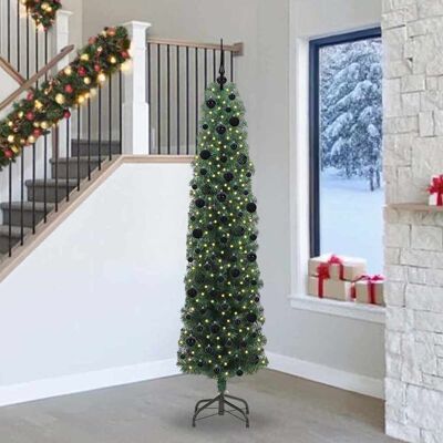 vidaXL Künstlicher Weihnachtsbaum mit 300 LEDs mit Ständer Grün 240 cm - Grün vidaXL Künstlicher Weihnachtsbaum mit 300 LEDs mit Ständer Grün 240 cm - Grün