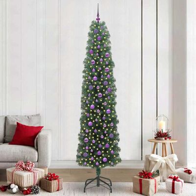 vidaXL Künstlicher Weihnachtsbaum mit 300 LEDs mit Ständer Grün 240 cm - Grün vidaXL Künstlicher Weihnachtsbaum mit 300 LEDs mit Ständer Grün 240 cm - Grün