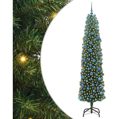 vidaXL Künstlicher Weihnachtsbaum mit 300 LEDs mit Ständer Grün 240 cm - Grün vidaXL Künstlicher Weihnachtsbaum mit 300 LEDs mit Ständer Grün 240 cm - Grün
