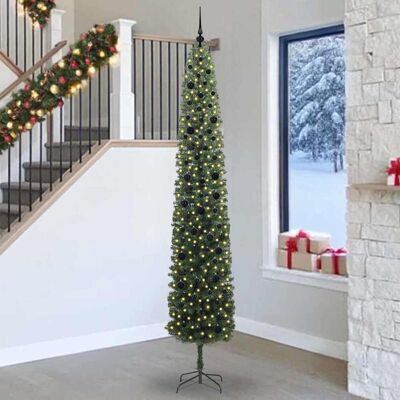 vidaXL Künstlicher Weihnachtsbaum mit 300 LEDs mit Ständer Grün 270 cm - Grün vidaXL Künstlicher Weihnachtsbaum mit 300 LEDs mit Ständer Grün 270 cm - Grün