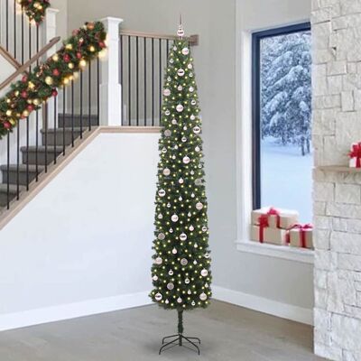 vidaXL Künstlicher Weihnachtsbaum mit 300 LEDs mit Ständer Grün 270 cm - Grün vidaXL Künstlicher Weihnachtsbaum mit 300 LEDs mit Ständer Grün 270 cm - Grün
