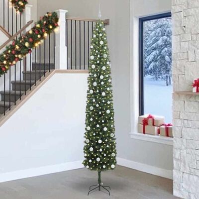 vidaXL Künstlicher Weihnachtsbaum mit 300 LEDs mit Ständer Grün 270 cm - Grün vidaXL Künstlicher Weihnachtsbaum mit 300 LEDs mit Ständer Grün 270 cm - Grün