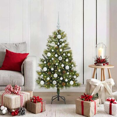 vidaXL Künstlicher klappbarer Weihnachtsbaum mit Tannenzapfen 120 cm - Grün vidaXL Künstlicher klappbarer Weihnachtsbaum mit Tannenzapfen 120 cm - Grün