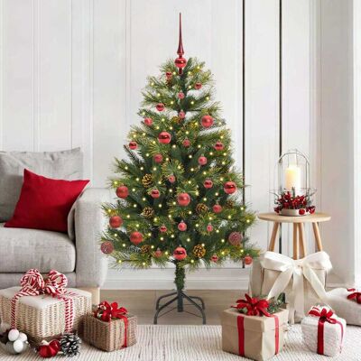vidaXL Künstlicher klappbarer Weihnachtsbaum mit Tannenzapfen 150 cm - Grün vidaXL Künstlicher klappbarer Weihnachtsbaum mit Tannenzapfen 150 cm - Grün