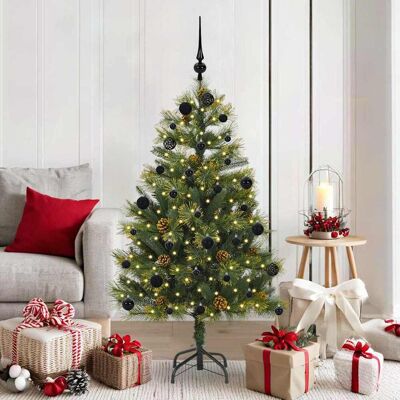vidaXL Künstlicher klappbarer Weihnachtsbaum mit Tannenzapfen 150 cm - Grün vidaXL Künstlicher klappbarer Weihnachtsbaum mit Tannenzapfen 150 cm - Grün
