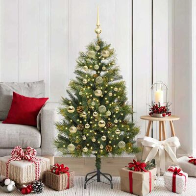 vidaXL Künstlicher klappbarer Weihnachtsbaum mit Tannenzapfen 150 cm - Grün vidaXL Künstlicher klappbarer Weihnachtsbaum mit Tannenzapfen 150 cm - Grün
