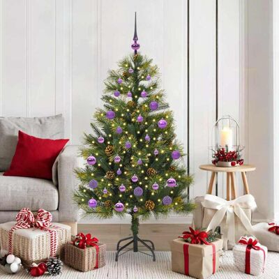 vidaXL Künstlicher klappbarer Weihnachtsbaum mit Tannenzapfen 150 cm - Grün vidaXL Künstlicher klappbarer Weihnachtsbaum mit Tannenzapfen 150 cm - Grün