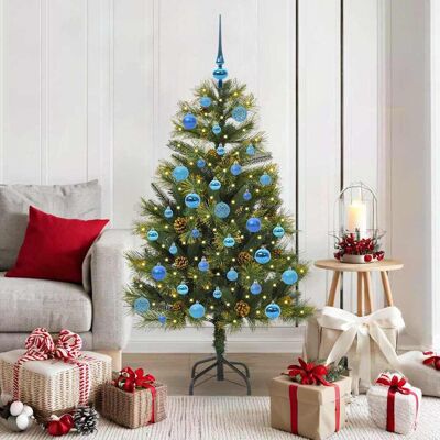 vidaXL Künstlicher klappbarer Weihnachtsbaum mit Tannenzapfen 150 cm - Grün vidaXL Künstlicher klappbarer Weihnachtsbaum mit Tannenzapfen 150 cm - Grün