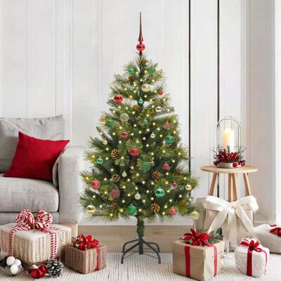 vidaXL Künstlicher klappbarer Weihnachtsbaum mit Tannenzapfen 150 cm - Grün vidaXL Künstlicher klappbarer Weihnachtsbaum mit Tannenzapfen 150 cm - Grün