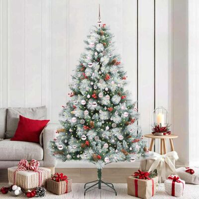 vidaXL Künstlicher Weihnachtsbaum Grün und Weiß 210 cm - Grün vidaXL Künstlicher Weihnachtsbaum Grün und Weiß 210 cm - Grün