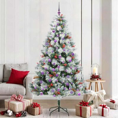 vidaXL Künstlicher Weihnachtsbaum Grün und Weiß 210 cm - Grün vidaXL Künstlicher Weihnachtsbaum Grün und Weiß 210 cm - Grün