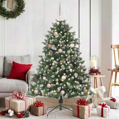 vidaXL Künstlicher Weihnachtsbaum mit 150 LEDs mit Ständer Grün 150 cm - Grün vidaXL Künstlicher Weihnachtsbaum mit 150 LEDs mit Ständer Grün 150 cm - Grün