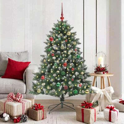 vidaXL Künstlicher Weihnachtsbaum mit 150 LEDs mit Ständer Grün 150 cm - Grün vidaXL Künstlicher Weihnachtsbaum mit 150 LEDs mit Ständer Grün 150 cm - Grün