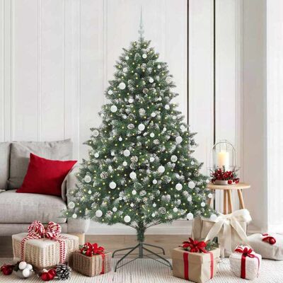 vidaXL Künstlicher Weihnachtsbaum mit 300 LEDs mit Ständer Grün 180 cm - Grün vidaXL Künstlicher Weihnachtsbaum mit 300 LEDs mit Ständer Grün 180 cm - Grün