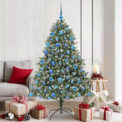 vidaXL Künstlicher Weihnachtsbaum mit 300 LEDs mit Ständer Grün 180 cm - Grün vidaXL Künstlicher Weihnachtsbaum mit 300 LEDs mit Ständer Grün 180 cm - Grün