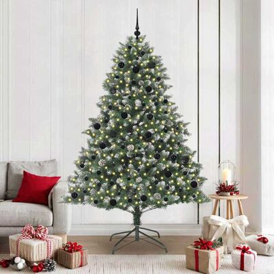 vidaXL Künstlicher Weihnachtsbaum mit 300 LEDs mit Ständer Grün 210 cm - Grün vidaXL Künstlicher Weihnachtsbaum mit 300 LEDs mit Ständer Grün 210 cm - Grün