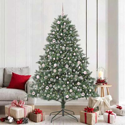 vidaXL Künstlicher Weihnachtsbaum mit 300 LEDs mit Ständer Grün 210 cm - Grün vidaXL Künstlicher Weihnachtsbaum mit 300 LEDs mit Ständer Grün 210 cm - Grün