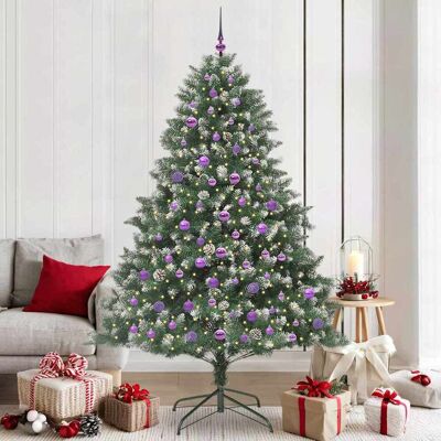 vidaXL Künstlicher Weihnachtsbaum mit 300 LEDs mit Ständer Grün 210 cm - Grün vidaXL Künstlicher Weihnachtsbaum mit 300 LEDs mit Ständer Grün 210 cm - Grün
