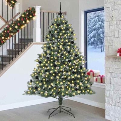 vidaXL Künstlicher Weihnachtsbaum mit 300 LEDs mit Ständer Grün 240 cm - Grün vidaXL Künstlicher Weihnachtsbaum mit 300 LEDs mit Ständer Grün 240 cm - Grün
