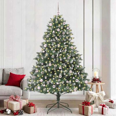 vidaXL Künstlicher Weihnachtsbaum mit 300 LEDs mit Ständer Grün 240 cm - Grün vidaXL Künstlicher Weihnachtsbaum mit 300 LEDs mit Ständer Grün 240 cm - Grün