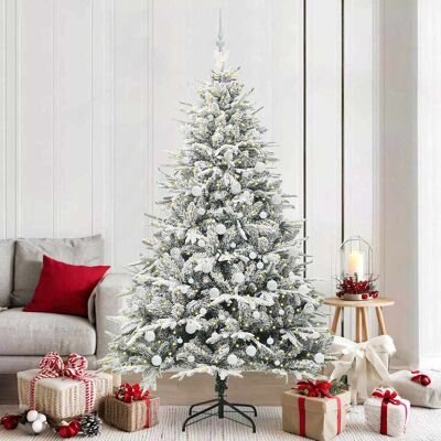 vidaXL Künstlicher vorbeleuchteter Weihnachtsbaum mit Kugelset Grün - Grün vidaXL Künstlicher vorbeleuchteter Weihnachtsbaum mit Kugelset Grün - Grün