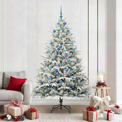 vidaXL Künstlicher vorbeleuchteter Weihnachtsbaum mit Kugelset Grün - Grün vidaXL Künstlicher vorbeleuchteter Weihnachtsbaum mit Kugelset Grün - Grün