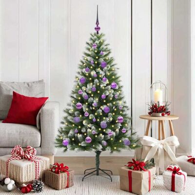 vidaXL Künstlicher schwenkbarer Weihnachtsbaum mit flockigem Schnee - Grün vidaXL Künstlicher schwenkbarer Weihnachtsbaum mit flockigem Schnee - Grün