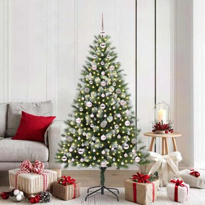 vidaXL Künstlicher schwenkbarer Weihnachtsbaum mit flockigem Schnee - Grün vidaXL Künstlicher schwenkbarer Weihnachtsbaum mit flockigem Schnee - Grün