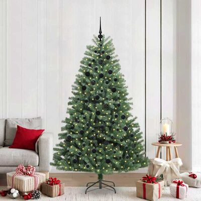vidaXL Künstlicher klappbarer Weihnachtsbaum mit 300 LEDs Grün 210 cm - Grün vidaXL Künstlicher klappbarer Weihnachtsbaum mit 300 LEDs Grün 210 cm - Grün
