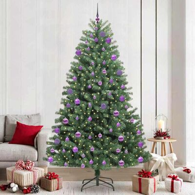 vidaXL Künstlicher klappbarer Weihnachtsbaum mit 300 LEDs Grün 240 cm - Grün vidaXL Künstlicher klappbarer Weihnachtsbaum mit 300 LEDs Grün 240 cm - Grün