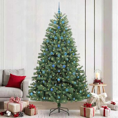 vidaXL Künstlicher klappbarer Weihnachtsbaum mit 300 LEDs Grün 240 cm - Grün vidaXL Künstlicher klappbarer Weihnachtsbaum mit 300 LEDs Grün 240 cm - Grün