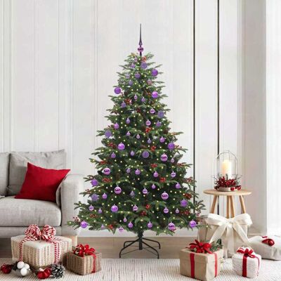 vidaXL Künstlicher Weihnachtsbaum mit 300 LEDs mit Ständer Grün 180 cm - Grün vidaXL Künstlicher Weihnachtsbaum mit 300 LEDs mit Ständer Grün 180 cm - Grün