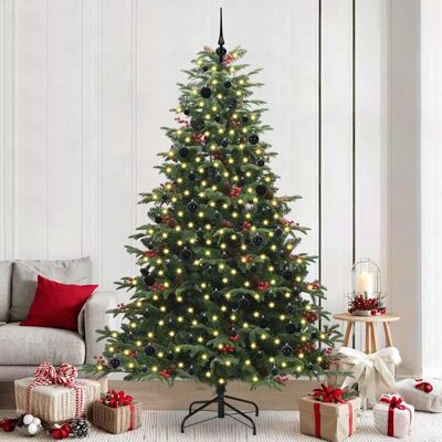 vidaXL Künstlicher Weihnachtsbaum mit 300 LEDs mit Ständer Grün 240 cm - Grün vidaXL Künstlicher Weihnachtsbaum mit 300 LEDs mit Ständer Grün 240 cm - Grün