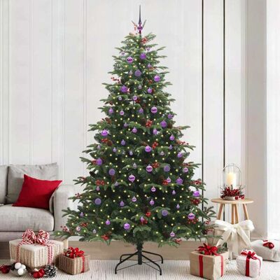 vidaXL Künstlicher Weihnachtsbaum mit 300 LEDs mit Ständer Grün 240 cm - Grün vidaXL Künstlicher Weihnachtsbaum mit 300 LEDs mit Ständer Grün 240 cm - Grün