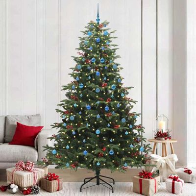 vidaXL Künstlicher Weihnachtsbaum mit 300 LEDs mit Ständer Grün 240 cm - Grün vidaXL Künstlicher Weihnachtsbaum mit 300 LEDs mit Ständer Grün 240 cm - Grün