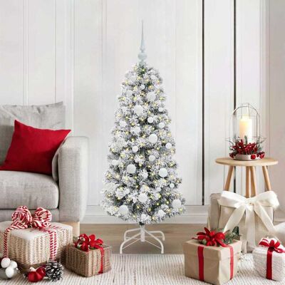 vidaXL Künstlicher klappbarer Weihnachtsbaum Grün und Weiß 120 cm - Grün vidaXL Künstlicher klappbarer Weihnachtsbaum Grün und Weiß 120 cm - Grün