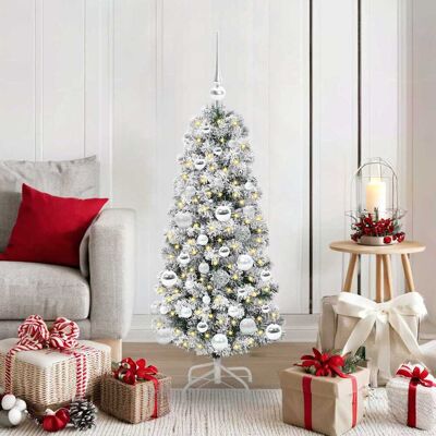 vidaXL Künstlicher klappbarer Weihnachtsbaum Grün und Weiß 120 cm - Grün vidaXL Künstlicher klappbarer Weihnachtsbaum Grün und Weiß 120 cm - Grün