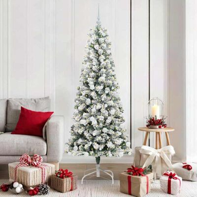 vidaXL Künstlicher klappbarer Weihnachtsbaum Grün und Weiß 180 cm - Grün vidaXL Künstlicher klappbarer Weihnachtsbaum Grün und Weiß 180 cm - Grün