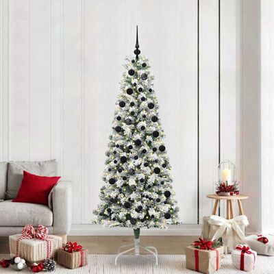 vidaXL Künstlicher klappbarer Weihnachtsbaum Grün und Weiß 210 cm - Grün vidaXL Künstlicher klappbarer Weihnachtsbaum Grün und Weiß 210 cm - Grün
