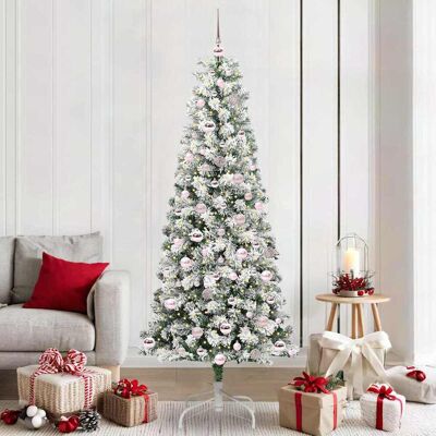 vidaXL Künstlicher klappbarer Weihnachtsbaum Grün und Weiß 210 cm - Grün vidaXL Künstlicher klappbarer Weihnachtsbaum Grün und Weiß 210 cm - Grün