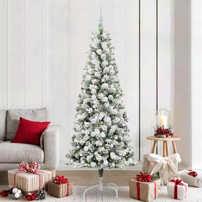 vidaXL Künstlicher klappbarer Weihnachtsbaum Grün und Weiß 210 cm - Grün vidaXL Künstlicher klappbarer Weihnachtsbaum Grün und Weiß 210 cm - Grün