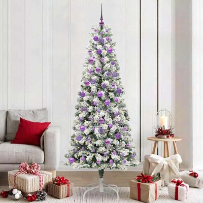 vidaXL Künstlicher klappbarer Weihnachtsbaum Grün und Weiß 210 cm - Grün vidaXL Künstlicher klappbarer Weihnachtsbaum Grün und Weiß 210 cm - Grün
