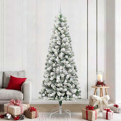 vidaXL Künstlicher klappbarer Weihnachtsbaum Grün und Weiß 240 cm - Grün vidaXL Künstlicher klappbarer Weihnachtsbaum Grün und Weiß 240 cm - Grün