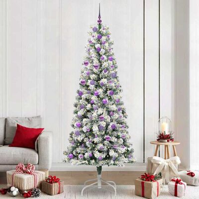 vidaXL Künstlicher klappbarer Weihnachtsbaum Grün und Weiß 240 cm - Grün vidaXL Künstlicher klappbarer Weihnachtsbaum Grün und Weiß 240 cm - Grün