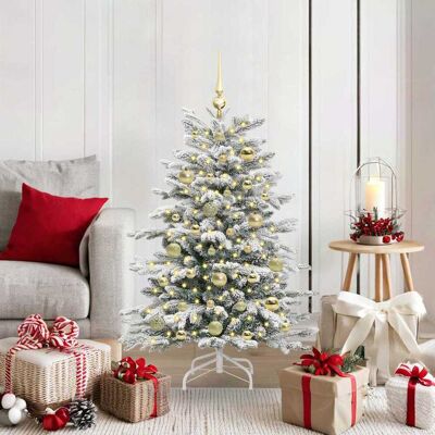vidaXL Künstlicher klappbarer Weihnachtsbaum Weiß 120 cm PE und PVC - Weiß vidaXL Künstlicher klappbarer Weihnachtsbaum Weiß 120 cm PE und PVC - Weiß