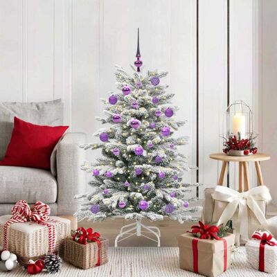 vidaXL Künstlicher klappbarer Weihnachtsbaum Weiß 120 cm PE und PVC - Weiß vidaXL Künstlicher klappbarer Weihnachtsbaum Weiß 120 cm PE und PVC - Weiß
