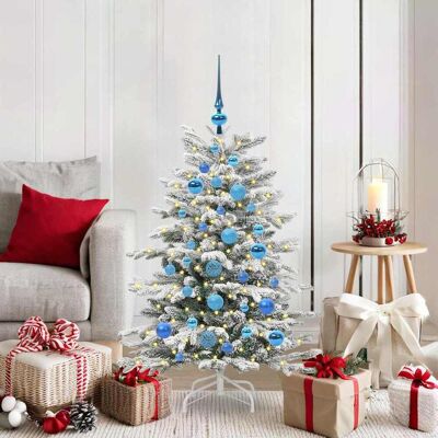 vidaXL Künstlicher klappbarer Weihnachtsbaum Weiß 120 cm PE und PVC - Weiß vidaXL Künstlicher klappbarer Weihnachtsbaum Weiß 120 cm PE und PVC - Weiß