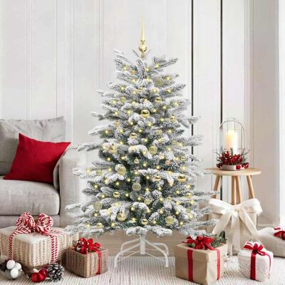 vidaXL Künstlicher klappbarer Weihnachtsbaum Weiß 150 cm PE und PVC - Weiß vidaXL Künstlicher klappbarer Weihnachtsbaum Weiß 150 cm PE und PVC - Weiß