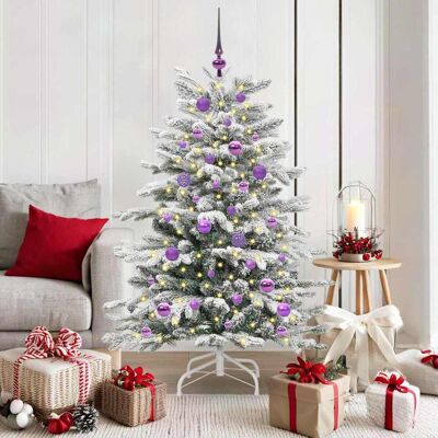 vidaXL Künstlicher klappbarer Weihnachtsbaum Weiß 150 cm PE und PVC - Weiß vidaXL Künstlicher klappbarer Weihnachtsbaum Weiß 150 cm PE und PVC - Weiß